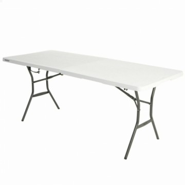 Folding Table Lifetime White Rectangular Steel Plastic 185 x 76 x 74 cm