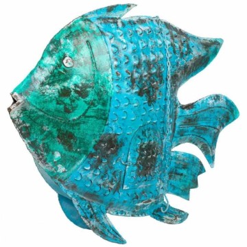 Decorative Figure Alexandra House Living Blue Mango wood Fish 10 x 80 x 105 cm