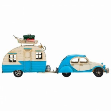 Decorative Figure Alexandra House Living Light Blue Iron ABS Caravan Trailer 9 x 15 x 41 cm