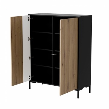 Cama Meble Cama MERCI chest of drawers 100 x 40 x 129 cm black/artisan oak