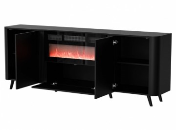 Cama Volare chest of drawers 200 x 39 x 75 cm black + fireplace