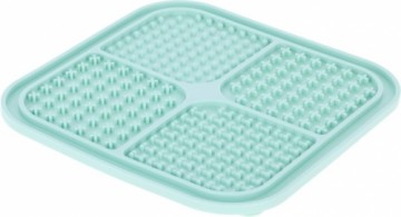 KERBL Slow-eating Licking Mat - Turquoise Tray, Bowl for Dog/Cat - 20x20 cm