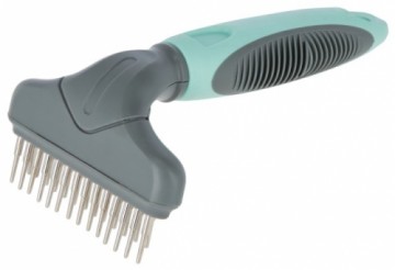 KERBL Double-row comb with rotating teeth for dog undercoat - 15x9 cm