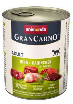 Корм для собак  ANIMONDA GranCarno Adult Beef with rabbit and herbs 800 g