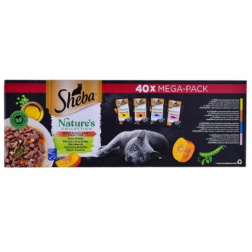 Корм для котов Sheba Nature s Collection Mix 40 x 85g (Курица Лососьб Тунец, Индейка)