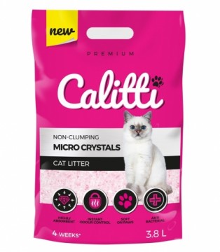 Silikona smiltis kaķiem Calitti MICRO Crystals 3.8 l