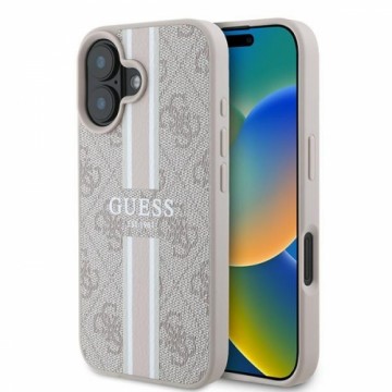 Guess GUHMP16MP4RPSP iPhone 16 Plus 6.7" różowy|pink hardcase 4G Printed Stripes MagSafe