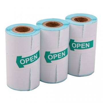 Hismart Sticker Paper for Thermal Label Printer, D30mm x 52mm, 3 rolls