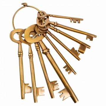 Decorative Figure Alexandra House Living Brass Keys 3 x 20 x 10 cm