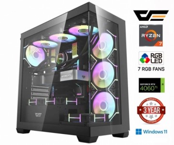 Mdata Gaming Ryzen 7 7700X 32GB 512GB SSD NVME 1TB HDD RTX 4060 Ti Windows 11