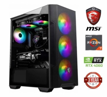 Mdata Gaming Ryzen 7 5800X 16GB 512GB SSD 2TB HDD RTX 4060 NoOs