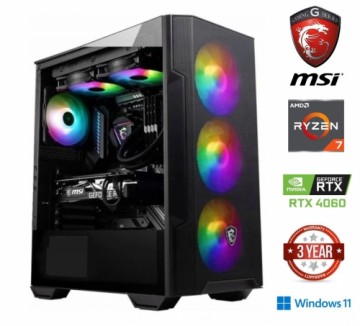 Mdata Gaming Ryzen 7 5700G 32GB 1TB SSD 2TB HDD RTX 4060 Windows 11