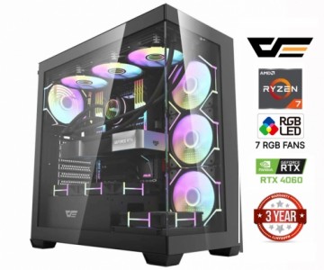 Mdata Gaming Ryzen 7 7800X3D 16GB 1TB SSD 2TB HDD RTX 4060 NoOs