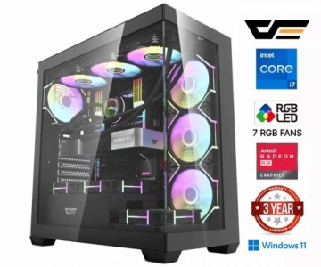 Mdata Gaming Core i7-13700F 32GB 256GB NVME SSD 1TB HDD RX 5700 XT Windows 11