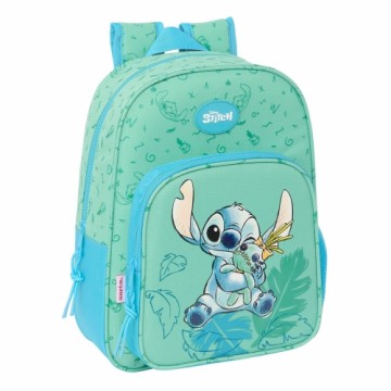 Школьный рюкзак Stitch Aloha бирюзовый 26 x 34 x 11 cm