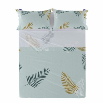 Top sheet HappyFriday Blanc Foliage Mint Multicolour 260 x 270 cm