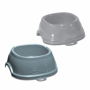 Stefanplast Barības bļoda Break 1 0,4L 17x17x6cm asorti pelēka/zila