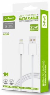 D-Fruit кабель USB-A - Lightning 1 м, белый (DF106)