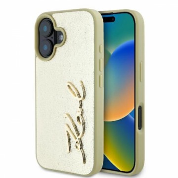 Karl Lagerfeld KLHCP16SPFMFBKMD iPhone 16 6.1" złoty|gold hardcase Metal Signature