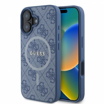 Guess GUHMP16SG4GFRB iPhone 16 6.1" niebieski|blue hardcase 4G Ring Classic Logo MagSafe