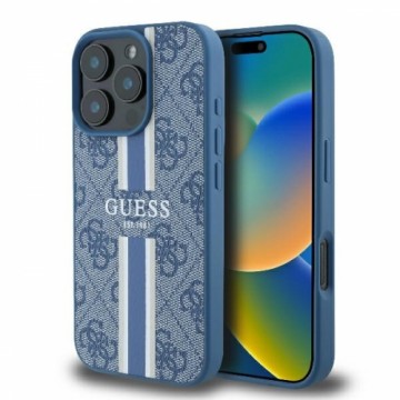 Guess GUHMP16LP4RPSB iPhone 16 Pro 6.3" niebieski|blue hardcase 4G Printed Stripes MagSafe