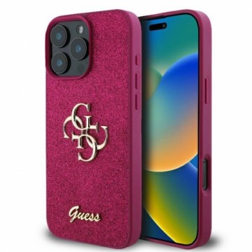 Guess GUHCP16XHG4SGU iPhone 16 Pro Max 6.9" fioletowy|lpurple hardcase Fixed Glitter Big 4G