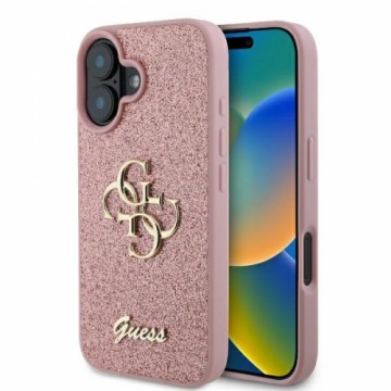 Guess GUHCP16SHG4SGP iPhone 16 6.1" różowy|pink hardcase Fixed Glitter Big 4G