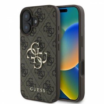 Guess GUHCP16S4GMGBR iPhone 16 6.1" brązowy|brown hardcase 4G Big Logo