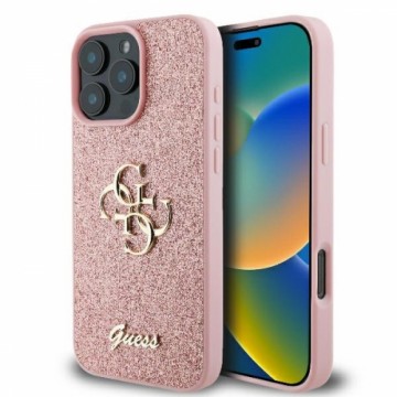 Guess GUHCP16LHG4SGP iPhone 16 Pro 6.3" różowy|pink hardcase Fixed Glitter Big 4G