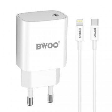 BWOO 20W wall charger CDA159 with cable USB-A to Lightning