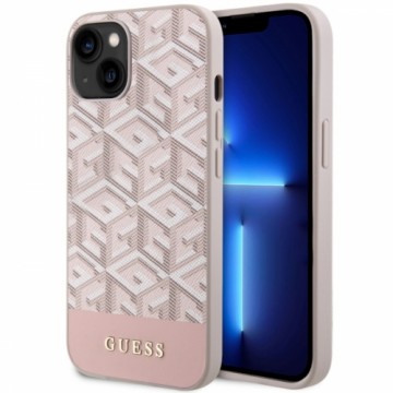 Guess GUHMP14SHGCFSEP iPhone 14 6,1" różowy|pink hard case GCube Stripes MagSafe