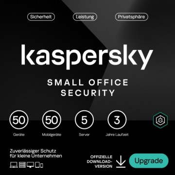 Kaspersky Small Office Security [50 Geräte - 3 Jahre] Renewal 50 Geräte + 50 Mobilgeräte + 5 Dateiserver - 3 Jahre