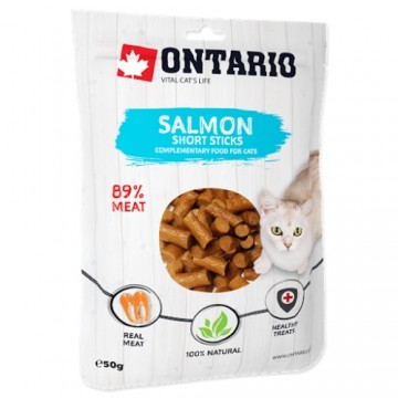 Лакомства для кошек : Ontario Cat Salmon Short Sticks 50 гр.