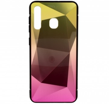 Mocco Stone Ombre Back Case Silicone Case With gradient Color For Apple iPhone X / XS Yellow - Pink