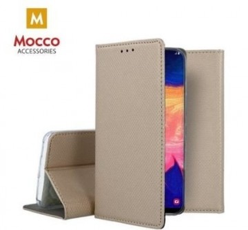 Mocco Smart Magnet Book Case Grāmatveida Maks Telefonam Xiaomi Mi 10 / Mi 10 Pro Zeltains