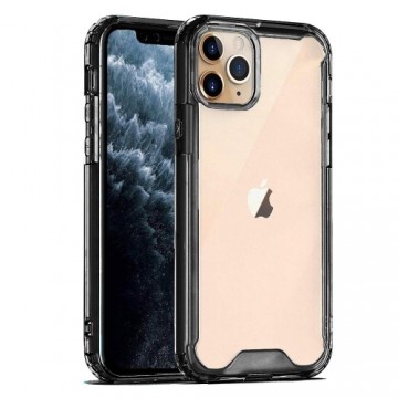 Mocco Acrylic Air Case Aizmugurējais Silikona Apvalks Priekš Apple iPhone 12 Pro Max Caurspīdīgs-Melns