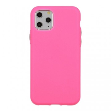 Mocco Soft Cream Silicone Back Case Aizmugurējais Silikona Apvalks Priekš Apple iPhone 12 Mini Spilgti Rozā