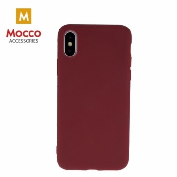 Mocco Ultra Slim Soft Matte 0.3 mm Matēts Silikona Apvalks Priekš Samsung Galaxy A21 Tumši Sarkans