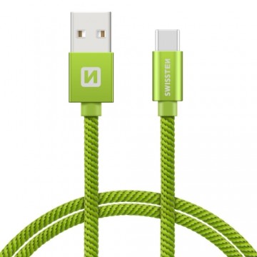 Swissten Textile Universal Quick Charge 3.1 USB-C Data and Charging Cable 20 cm