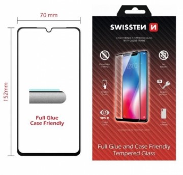 Swissten Full Face Tempered Glass Aizsargstikls Pilnam Ekrānam Xiaomi MI 9 Melns