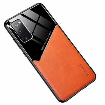 Mocco Lens Leather Back Case Aizmugurējais Ādas Apvalks Priekš Samsung Galaxy A42 5G Oranžs