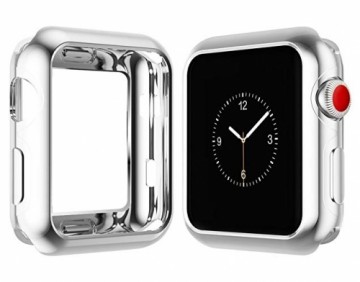 Dux Ducis Premium Silikona Maciņš Priekš Apple Watch 4 40 mm Sudraba + Dāvana