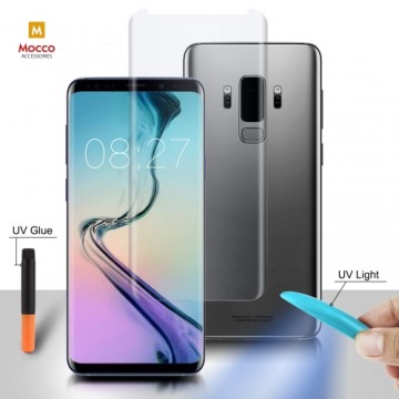 Mocco UV 9H Tempered Glass Full Cover Защитное стекло для экрана + Эко Клей + Лампа Для Huawei Mate 20 Прозрачное