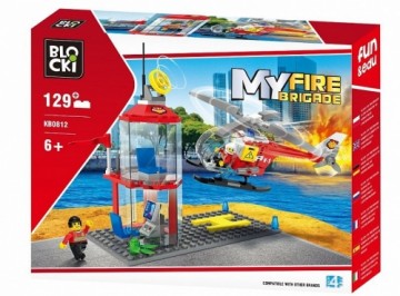 Blocki MyFireBrigade Helicopter and Control Tower / KB0812 / Constructor with 129 parts / Age 6+