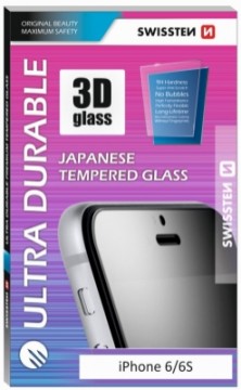 Swissten Ultra Durable 3D Japanese Tempered Glass Premium 9H Aizsargstikls Samsung J600 Galaxy J6 (2018) Balts