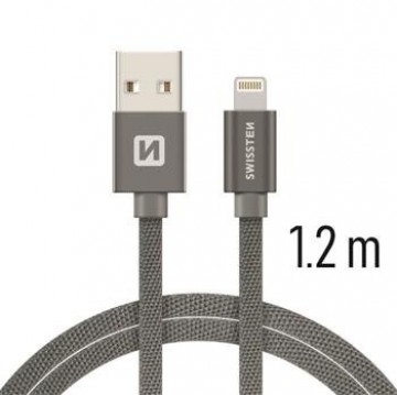 Swissten Textile Fast Charge 3A Lightning Data and Charging Cable 1.2m