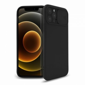 Mocco Matte Silicone Back Case Camera Protect Aizmugurējais Silikona Apvalks ar Aizsargvāciņu Kamerai Priekš Apple iPhone 12 Mini Melns