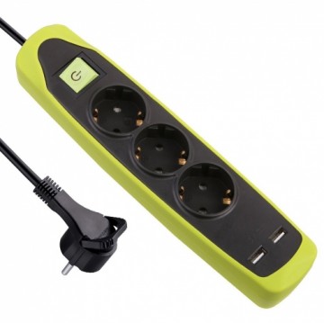 Electraline 62152 Multisocket 3P+2USB 2.0M