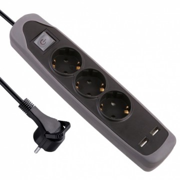 Electraline 62150 Multisocket 3P+2USB 2.0M