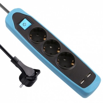 Electraline 62151 Удлинитель 3P / 2xUSB / 2m